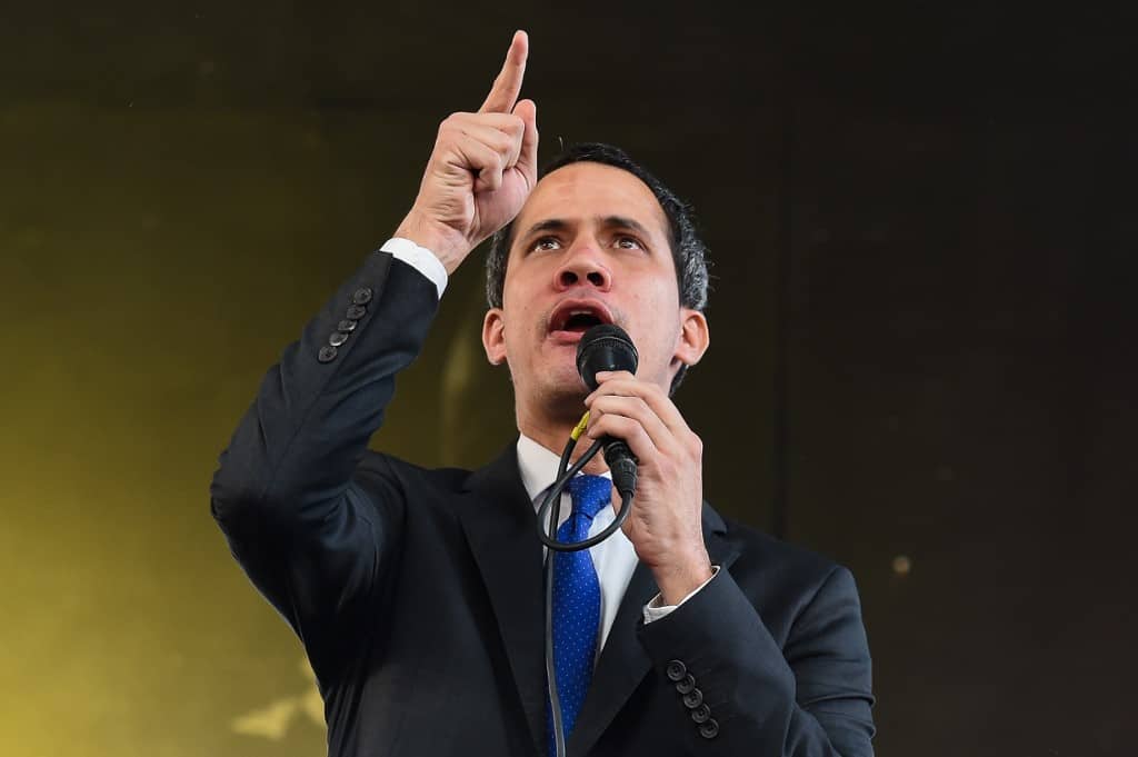 Juan Guaido speaks in Venezuela