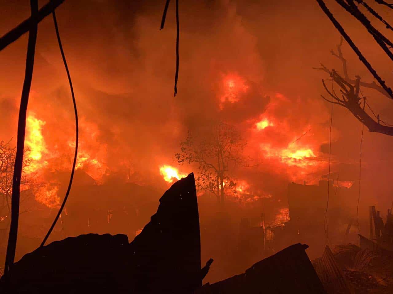 Fire in Guararí, Heredia, Costa Rica