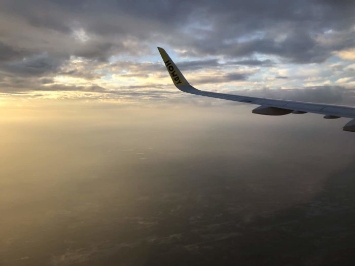 Sunset on descent into Fort Lauderdale