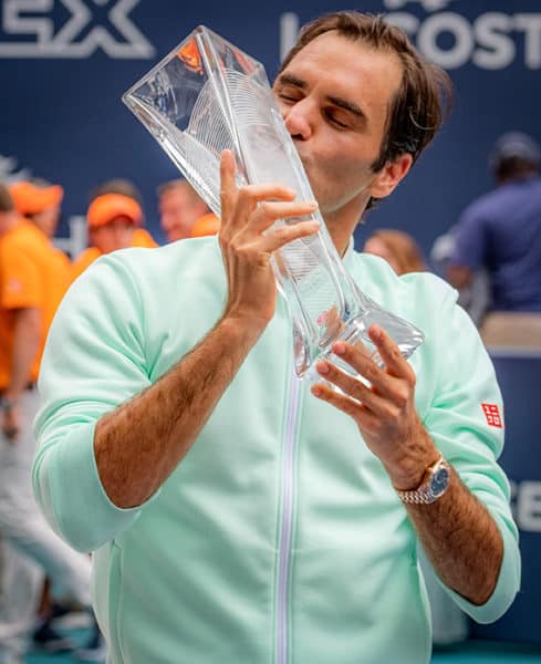 Roger Federer at the Miami Open