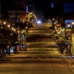 View of an empty street in San José, Costa Rica on March 26, 2020.
