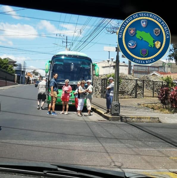 Tourists stopped in Cartago