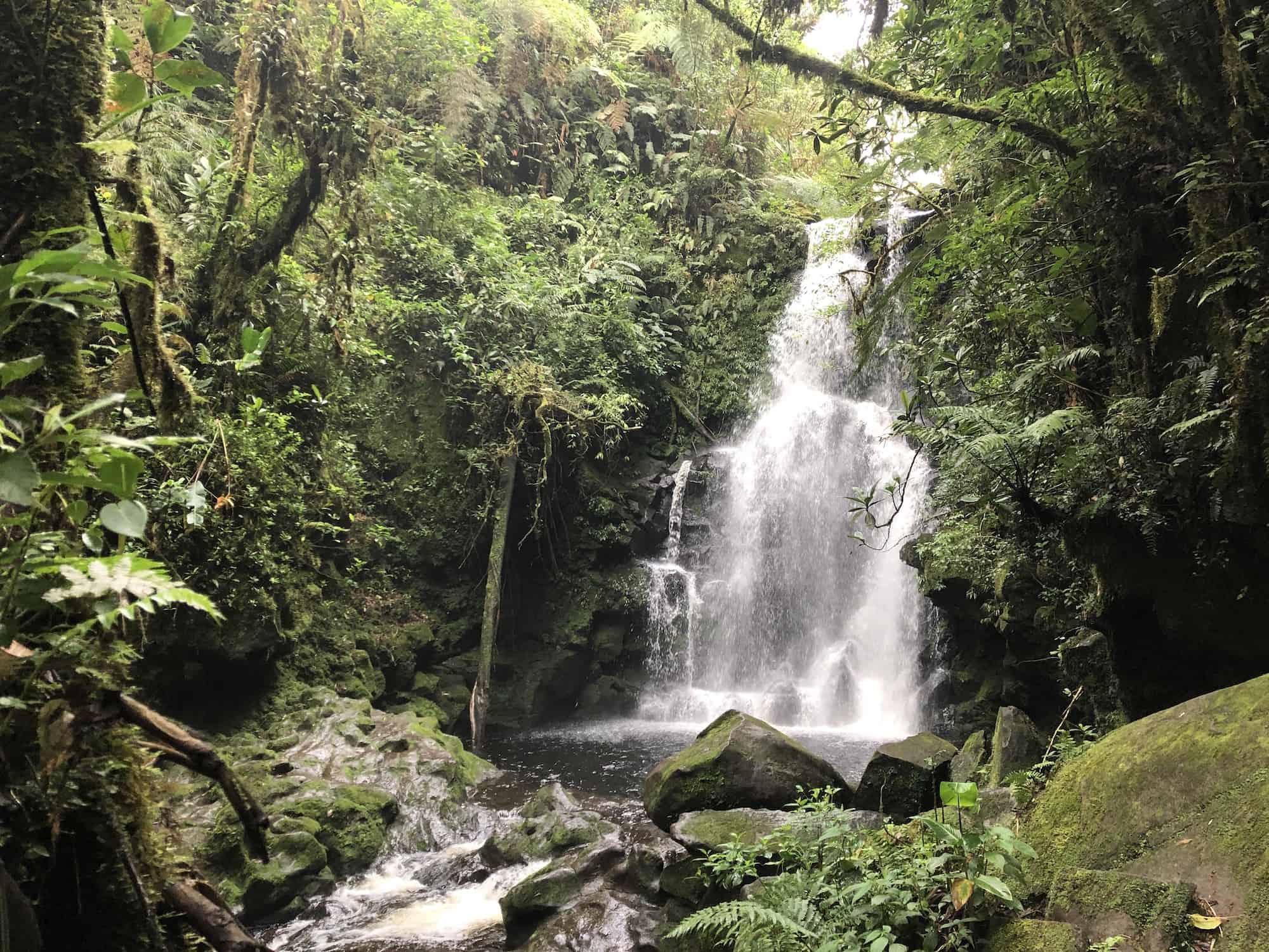 Waterfall at Cerro Dantas in Costa Rica