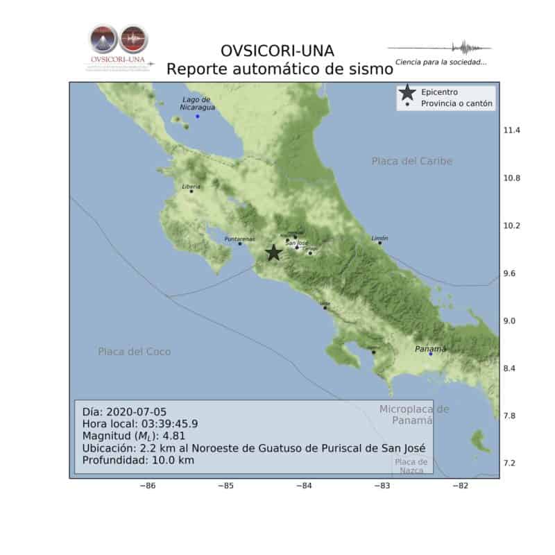 No damage, but plenty of interrupted sleep, as temblor shakes Costa