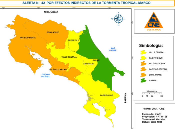Indirect effects of Tropical Storm Marco provoke weather alerts in
