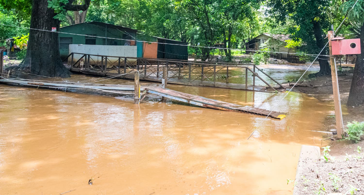 Heavy rains provoked flooding in Guanacaste