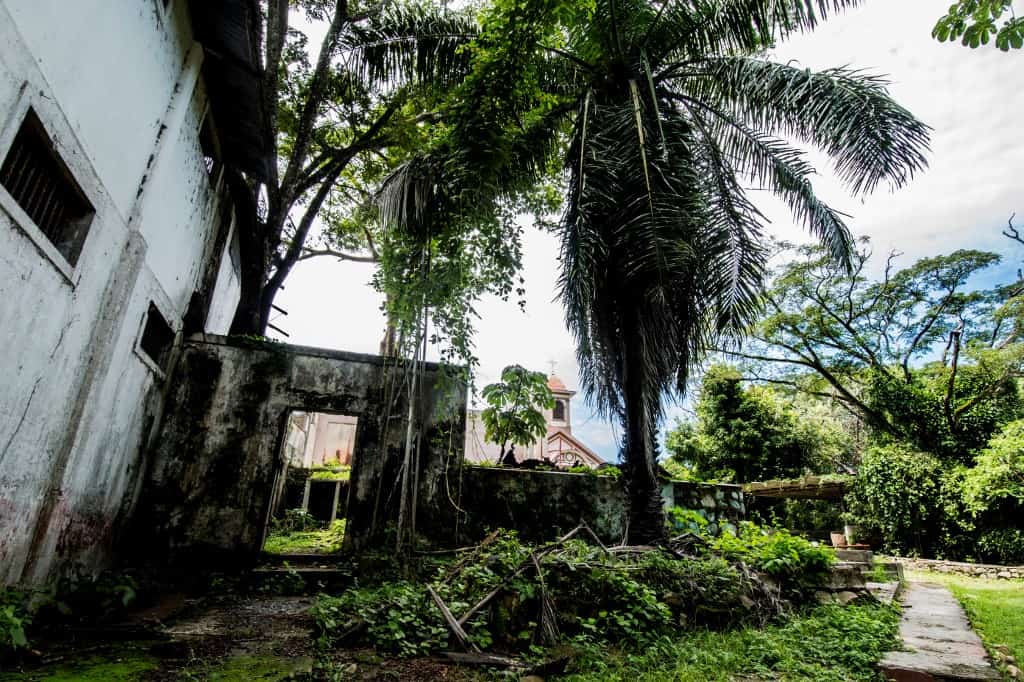 View of the remains of the former prison and church in Isla San Lucas in Puntarenas province, Costa Rica, on September 27, 2020. -