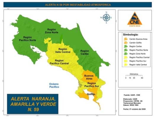 CNE issues Orange and Yellow Alerts due to heavy rainfall