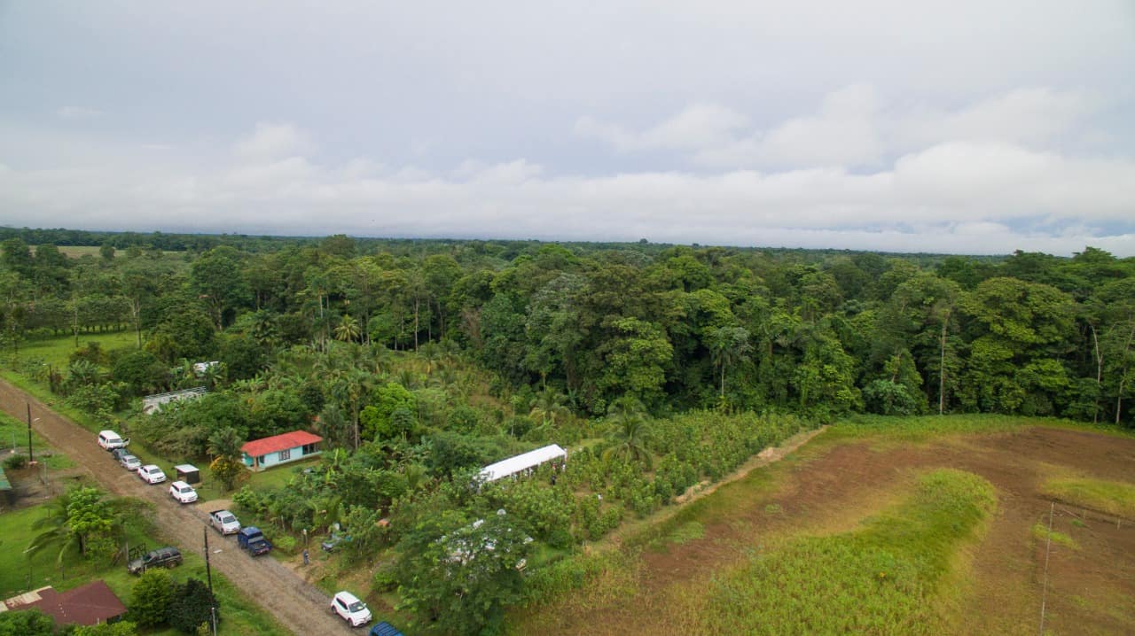 Aerial view of Costa Rica's El Roble de Sarapiquí.