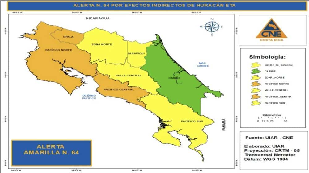 Costa Rica warns of saturated soil, flooding due to indirect effects of
