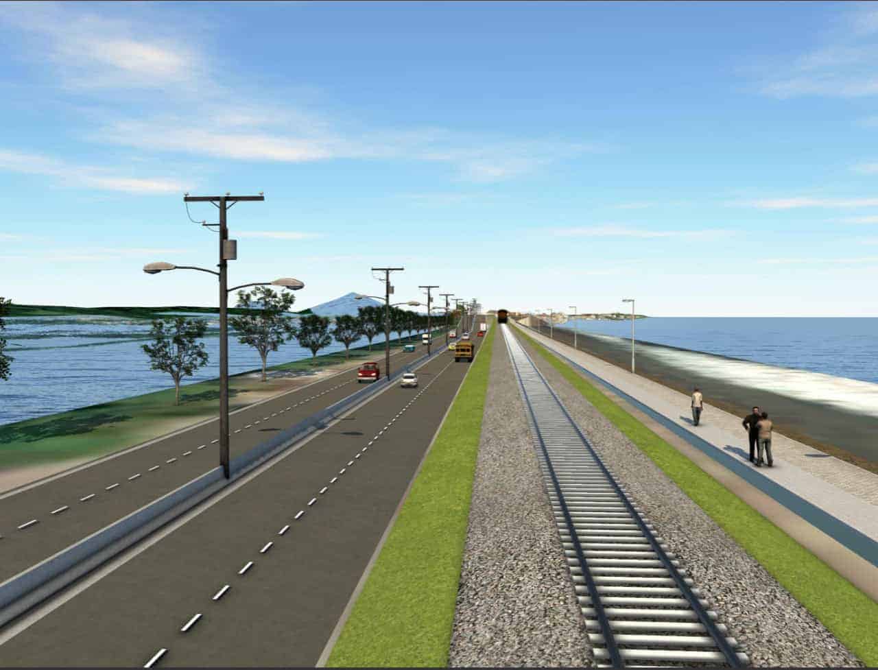 Artist's rendition of the highway expansion in Puntarenas