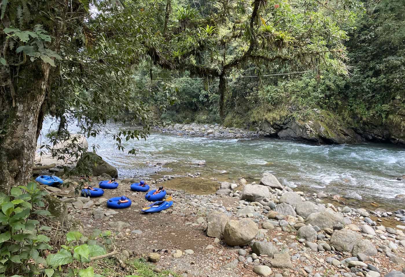 Costa Rica Tubing on the Pejivalle river.
