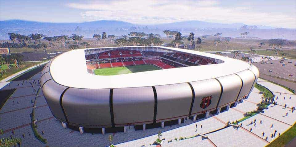 Rendering of Alajuelene's proposed stadium, to open in 2025.