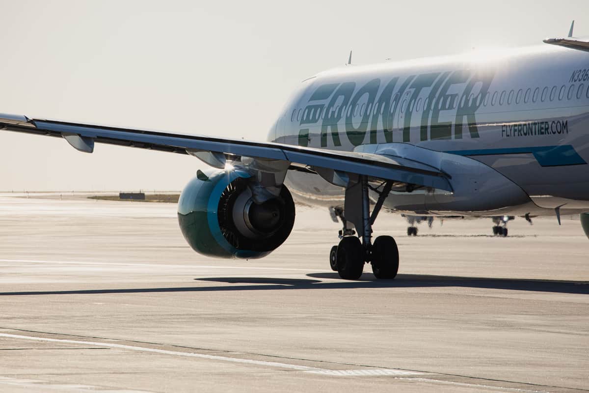 A Frontier Airlines plane.