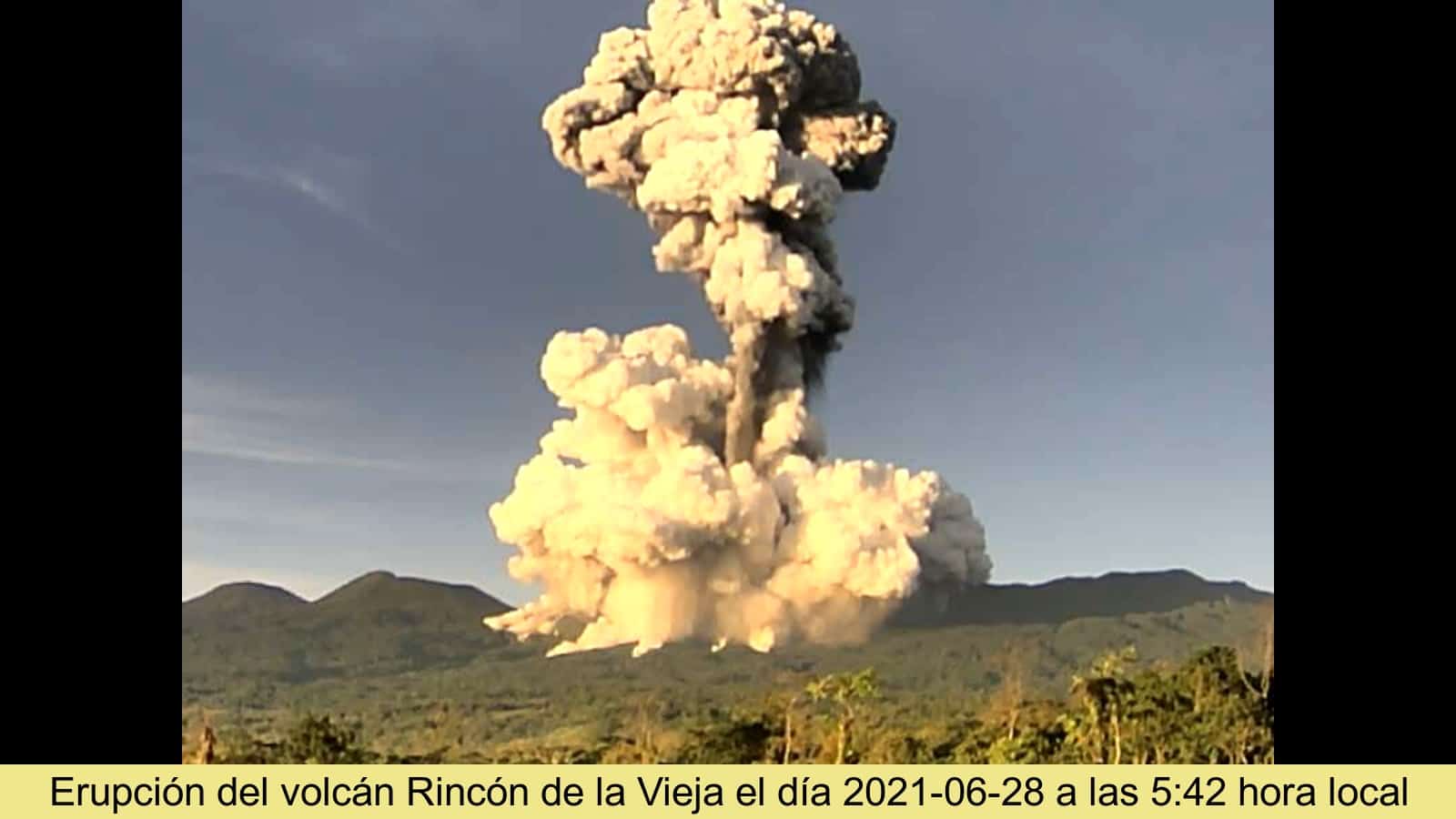Rincon de la Vieja Volcano in Costa Rica erupted on June 28, 2021.