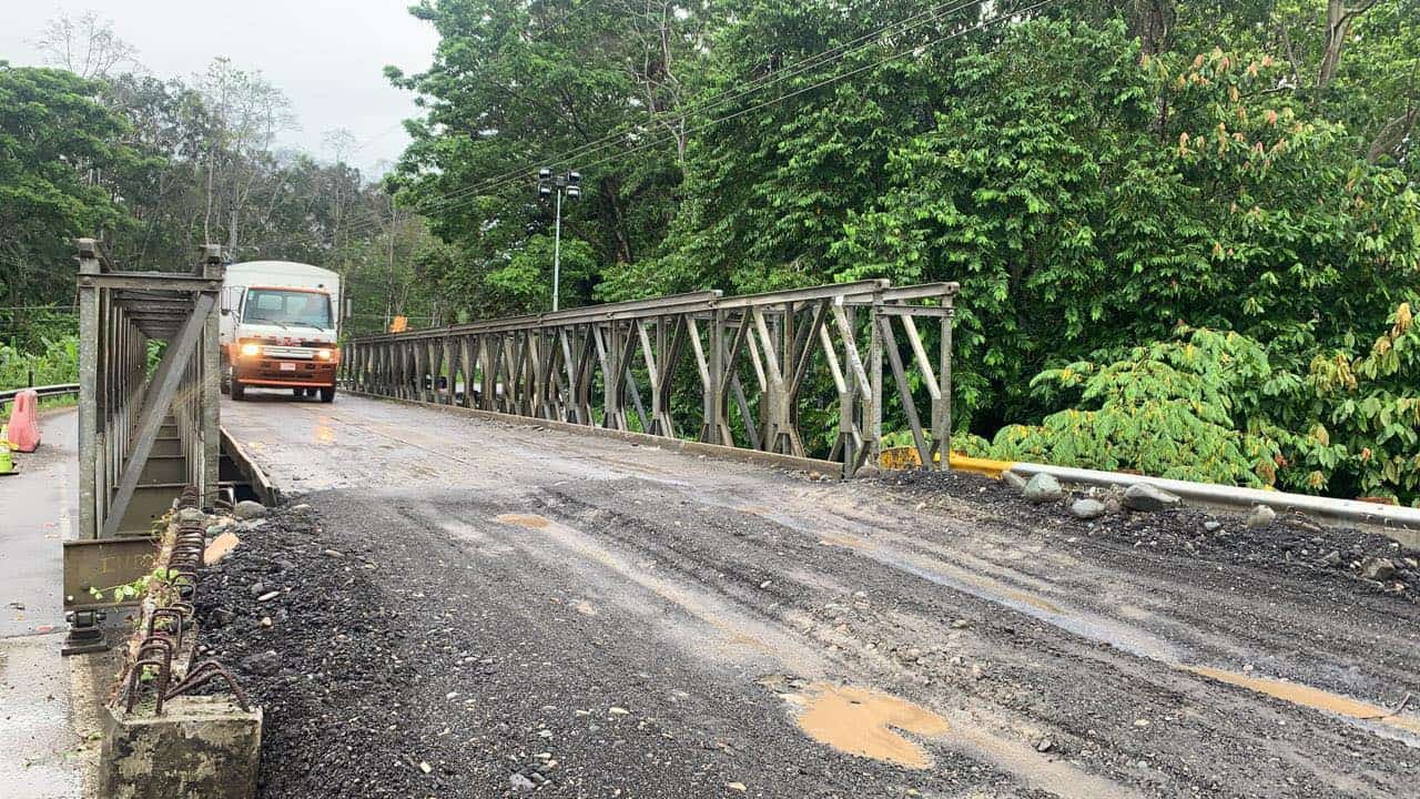 A Bailey bridge on Route 36 near Penshurst, Limon, Costa Rica.