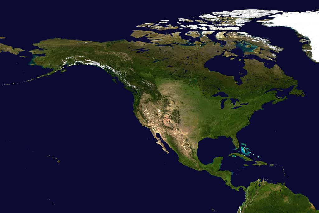 Satellite composite of North America