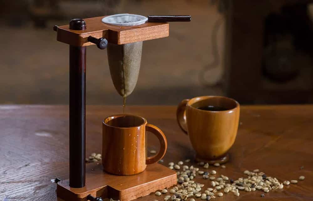 Chorreador; Costa Rican Handmade Foldable Wooden Stand Coffee Maker with  Bag