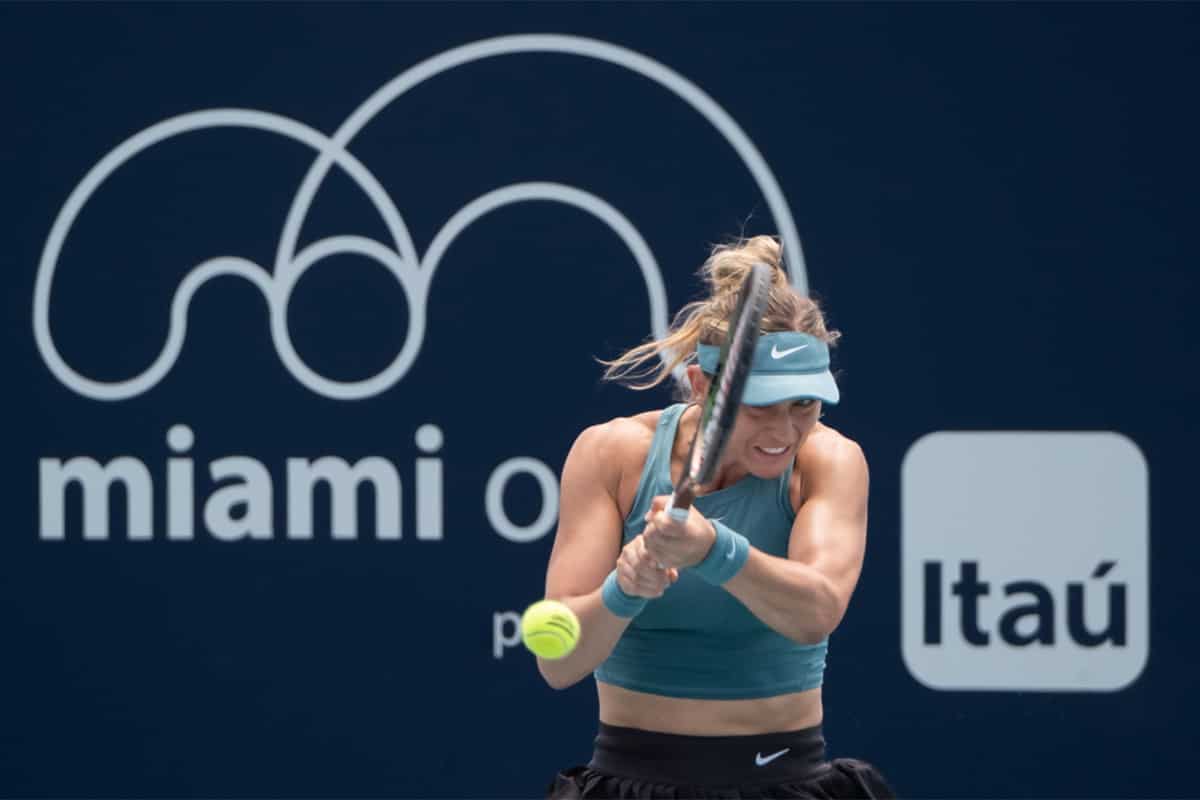 Paula Badosa of Spain wins match at the Miami Open 2023