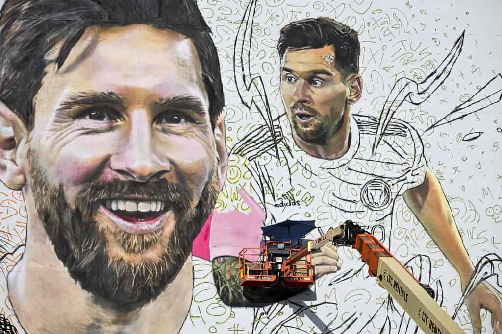 Messi in Miami Mural
