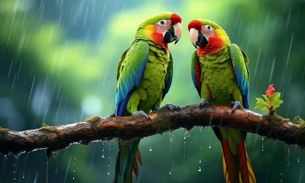Green Macaw in Costa Rica