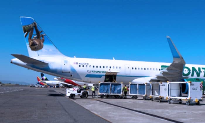Frontier Jet with Beloved Costa Rican Sloth Lands in San José