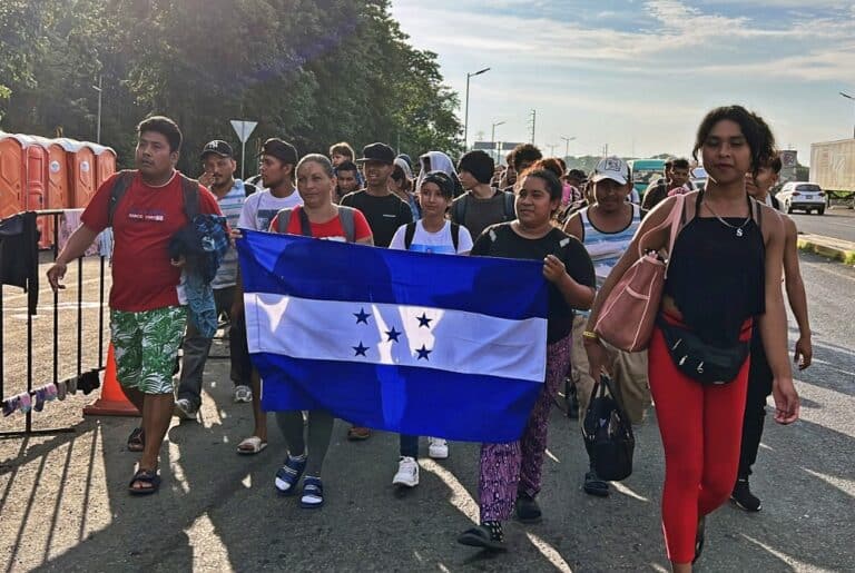 First Migrant Caravan Of 2024 Departs Honduras For US   Migrant Caravcan Honduras 768x515 