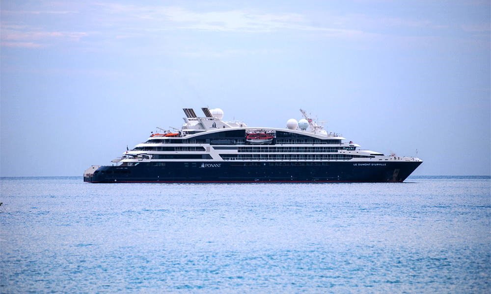 Luxury cruise ship Dumont-d'Urville
