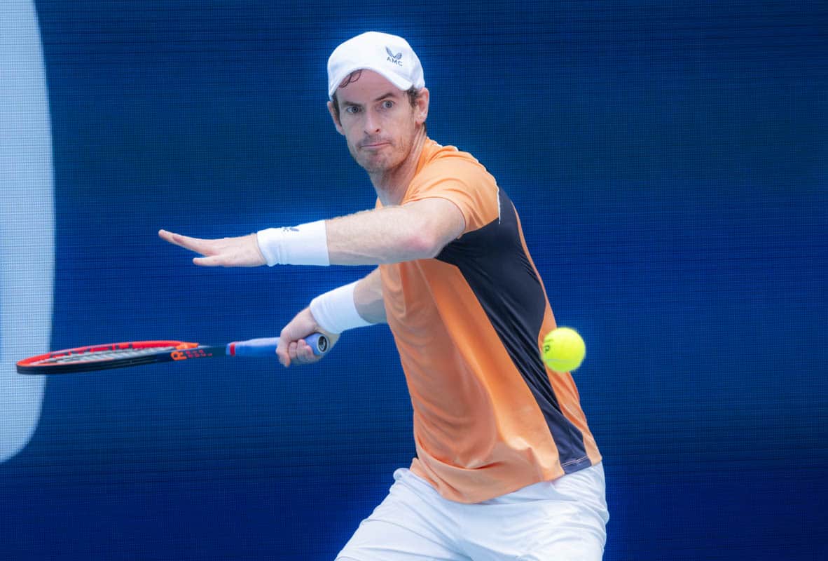 Andy Murray beat Italy's Matteo Berrettini in the first round of the 2024 Miami Open