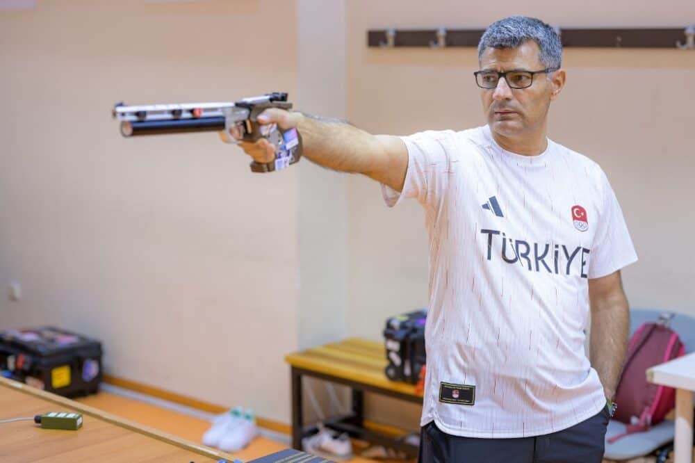 Olympic silver medalist shooter Yusuf Dikec 