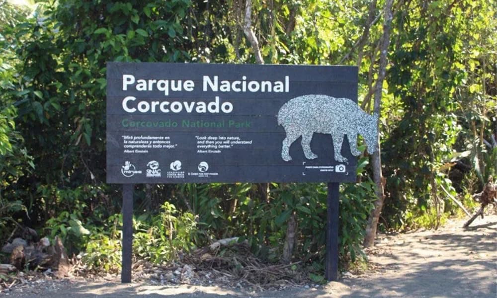 Entrance Sign to Costa Rica's Corcovado National Park