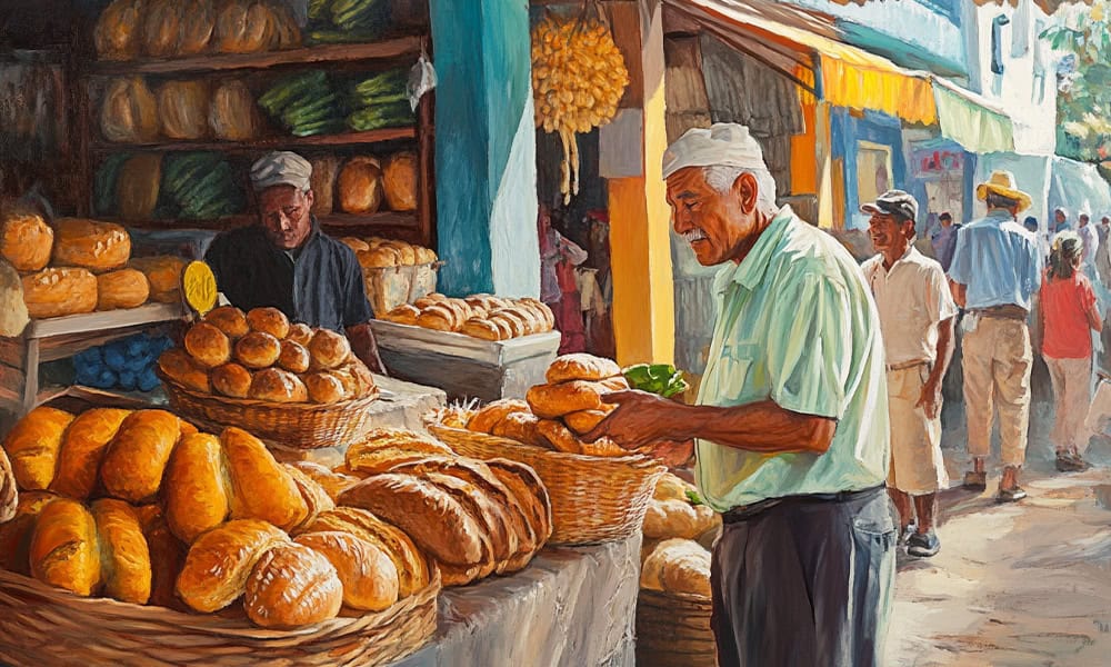 Costa Rica Expat Buying Bread