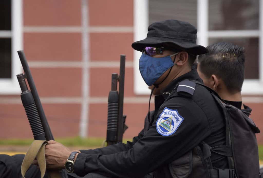 Nicaragua Police with Shotgun