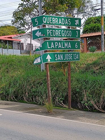 Costa Rica Highway Sign