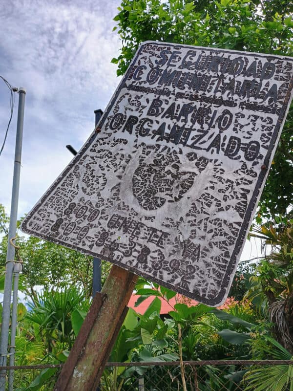 Costa Rica Barrio Street Sign