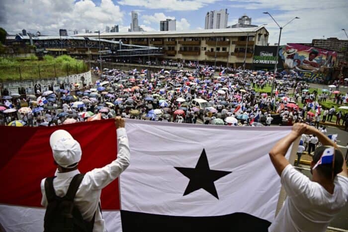 Panama Military Base Protest