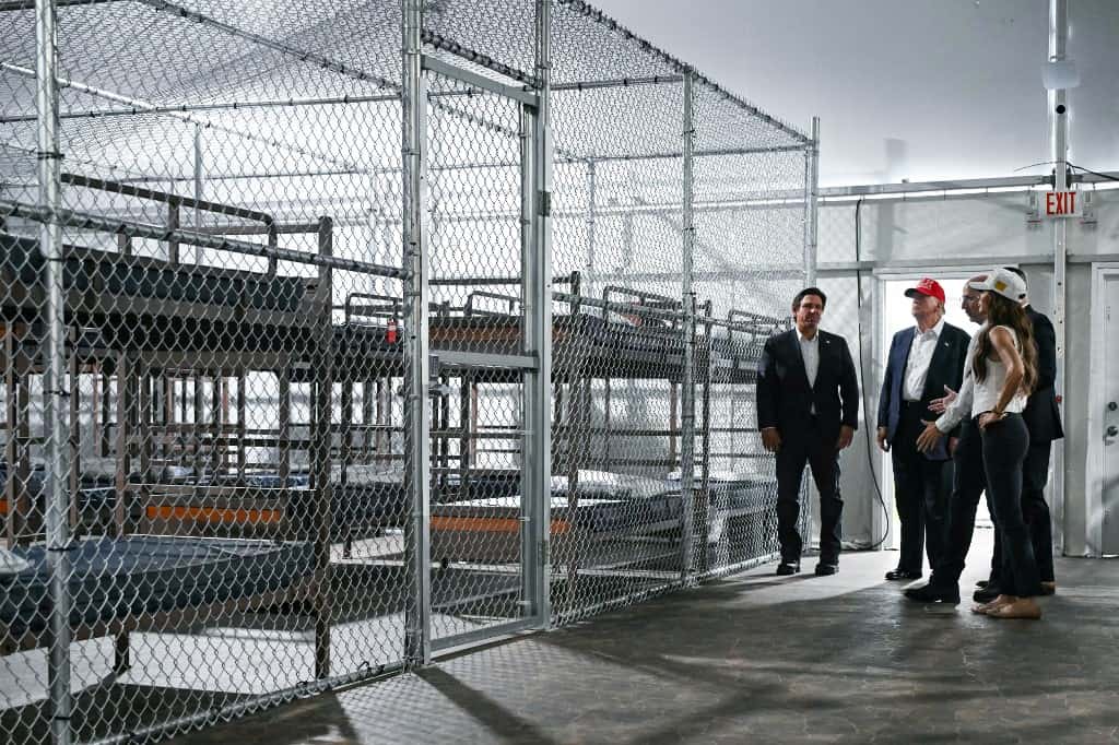 Donald Trump visits alligator Alcatraz detention Center