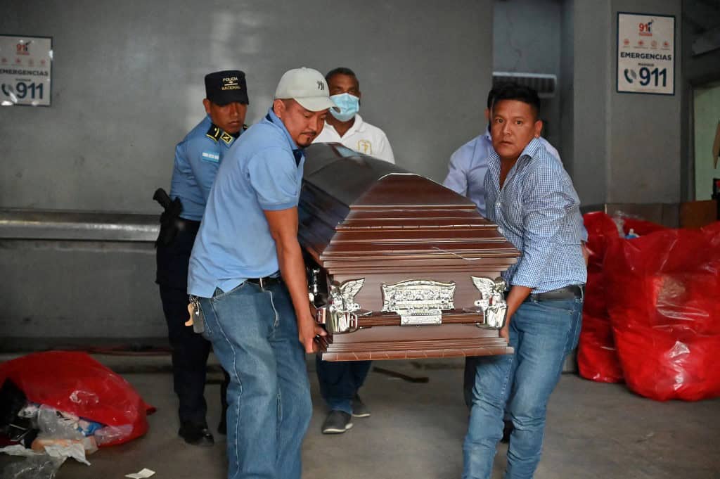 the remains of Francisco Martinez, mayor of the San Isidro municipality, in Tegucigalpa