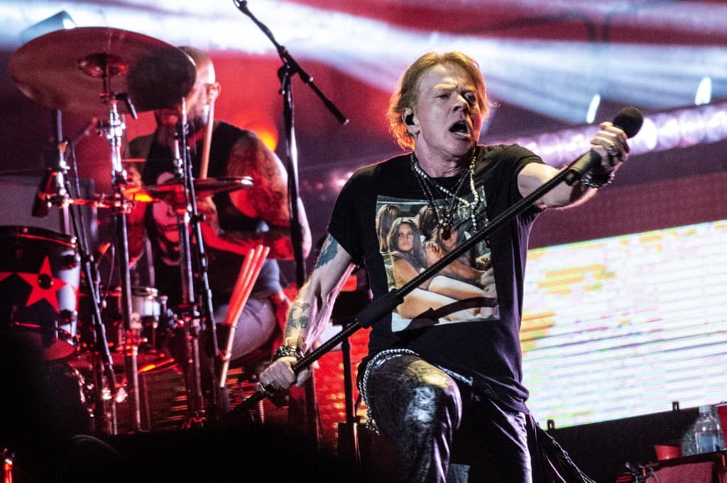 Axl Rose, singer of the US hard rock band Guns N' Roses,