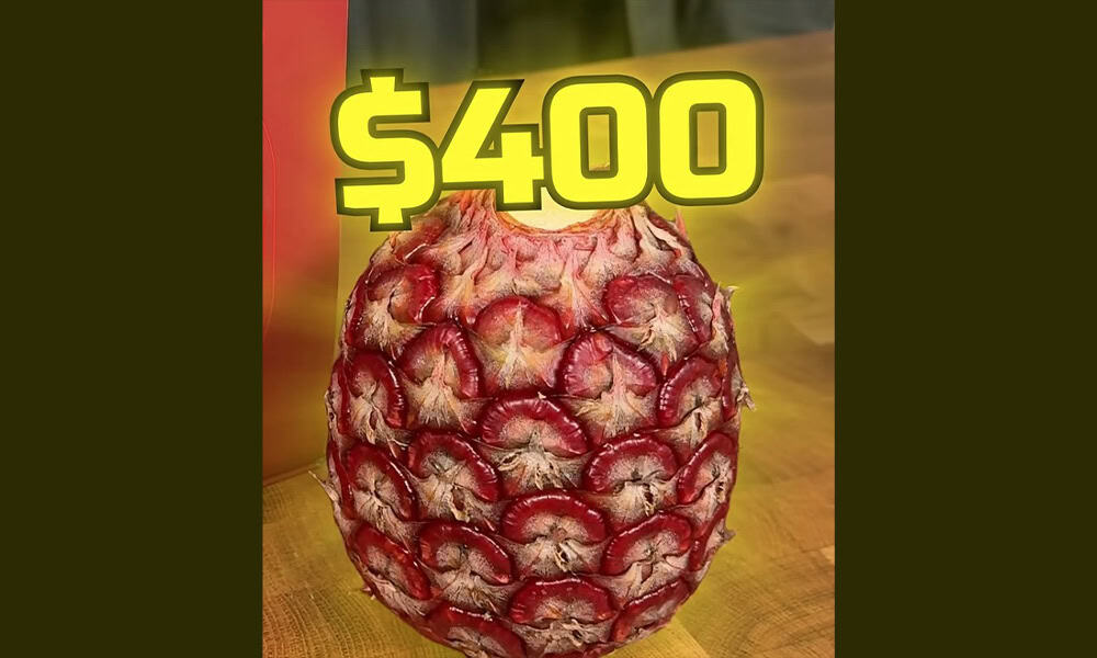 Fresh Delmonte Ruby Glow pineapple on Mr. Beast