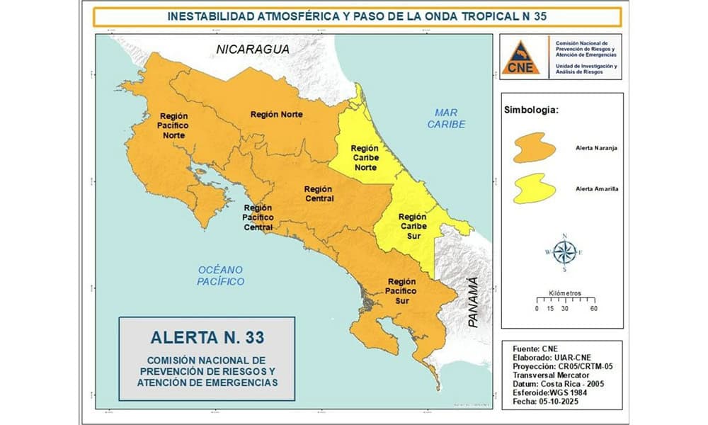 Costa Rica Weather Alert
