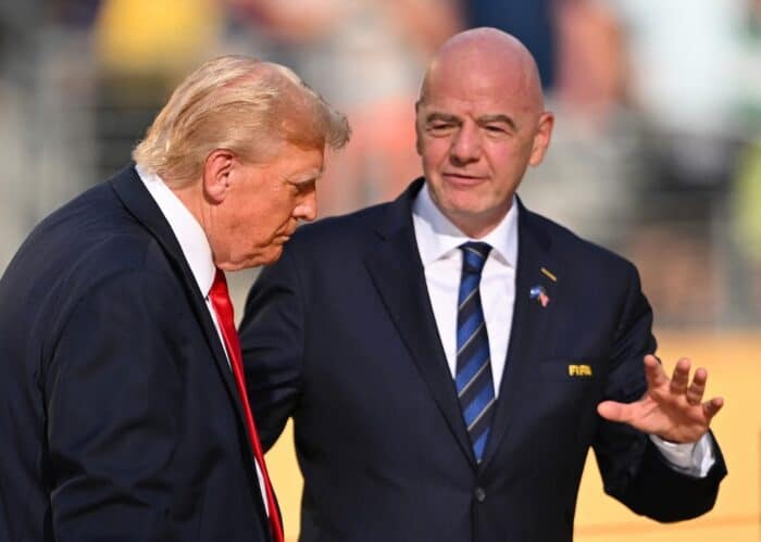 U.S. President Donald Trump and Gianni Infantino, President of FIFA