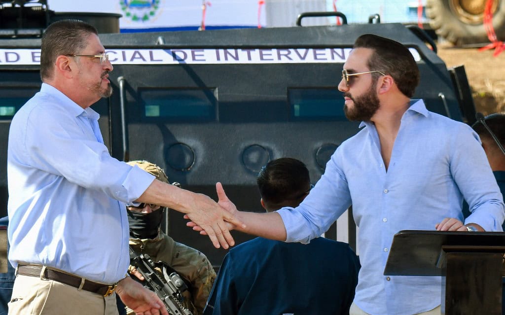 El Salvador's President Nayib Bukele and Costa Rica's President Rodrigo Chaves