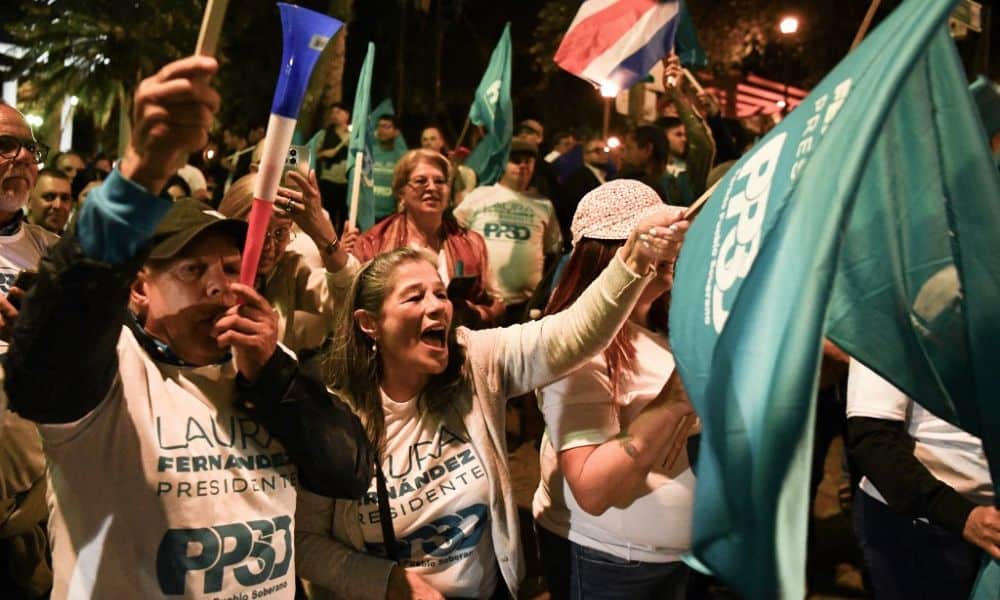 Costa Rica Presidential Candidate Laura Fernadez supporters