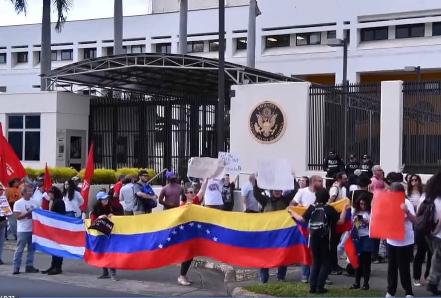 Venezuela Protest US Embassy Costa Rica