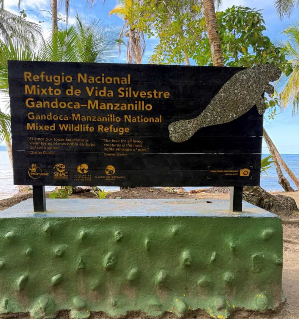 Costa Rica Gandoca Manzanillo Sign