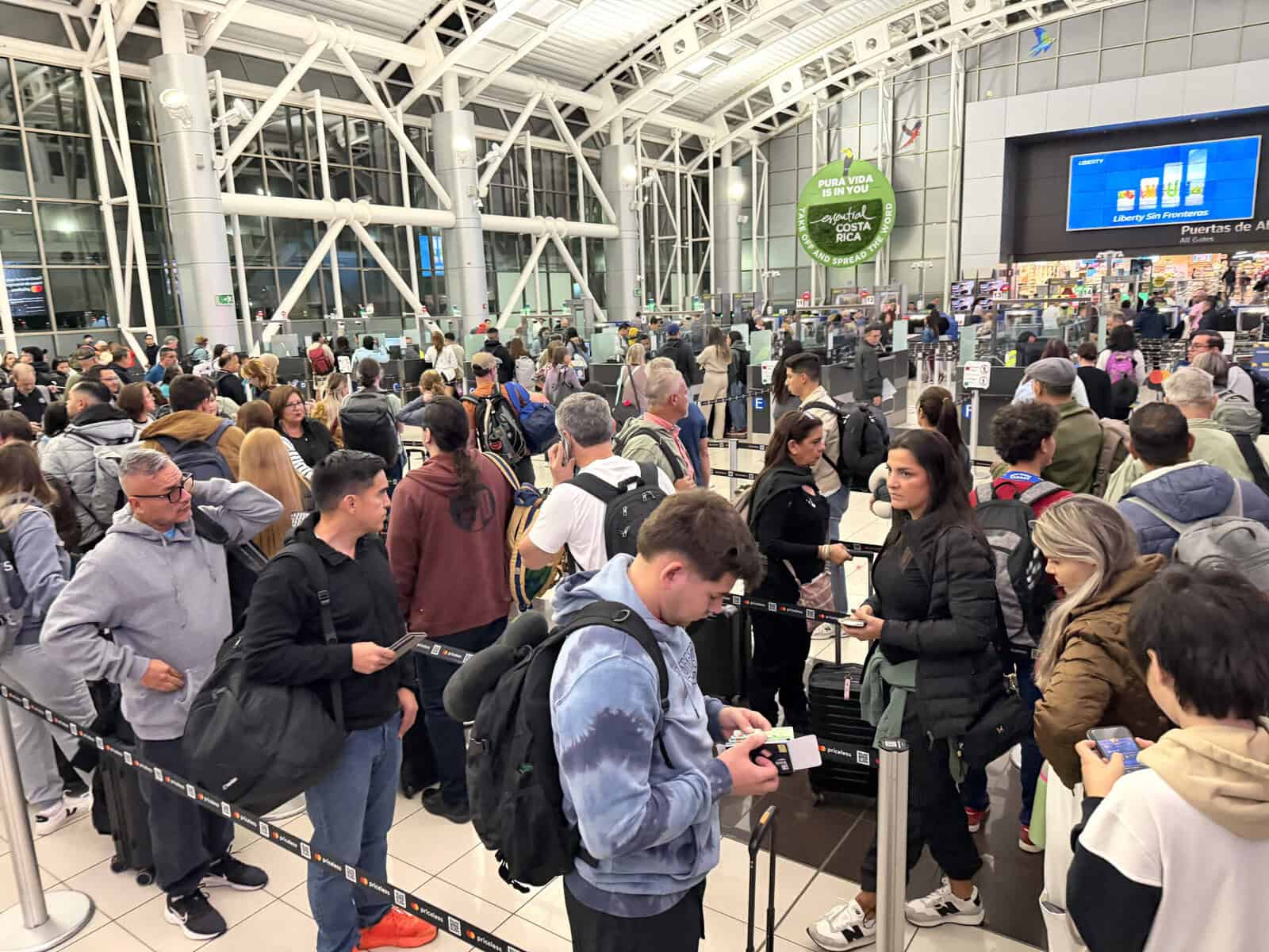 Crowded San Jose Costa Rica Airport