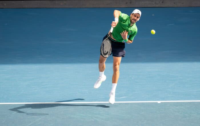 Novak Djokovic at the Australian Open 2026