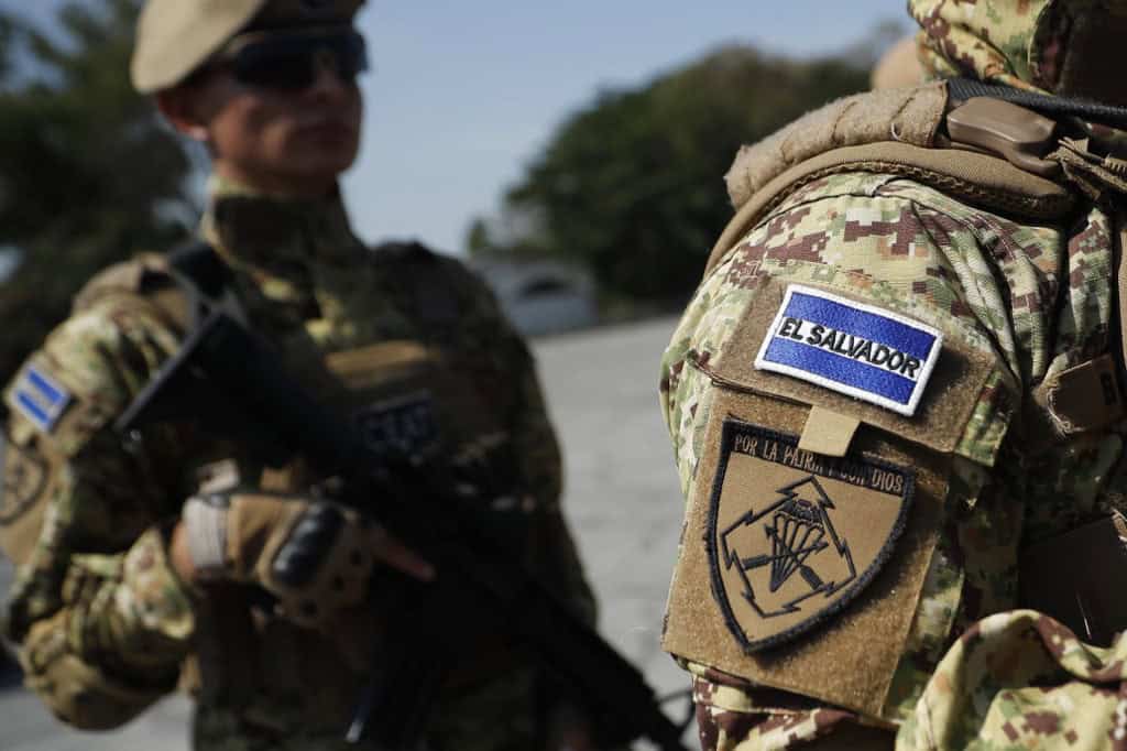 El Salvador Solider at CENTAM military exercise