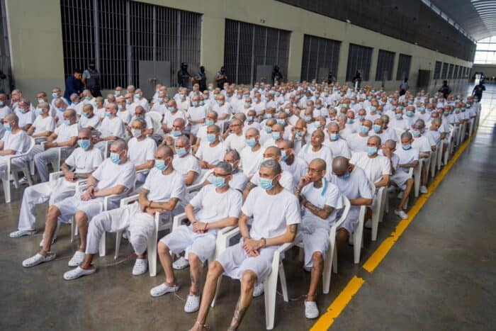 El Salvador Mass Gang Trial Prisoners